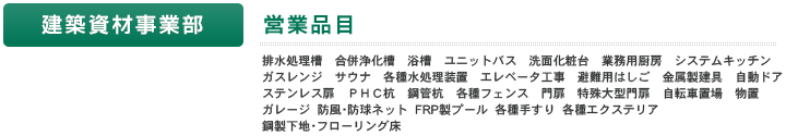 建築水道資材事業部